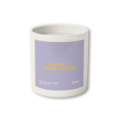 Vela Aromática "A pause to Relax &amp; Recharge" Scandle
